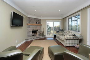 Family Room - Country homes for sale and luxury real estate including horse farms and property in the Caledon and King City areas near Toronto